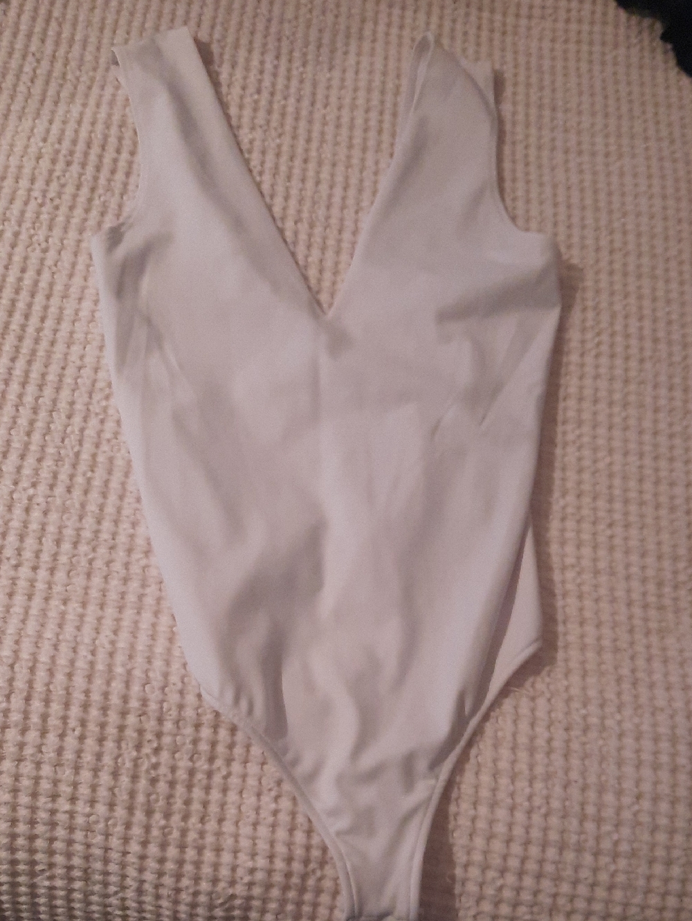 Free People White V-Neck One-Piece